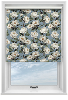 Henley, Henleys Vine Raffs Blue - Roller Blind